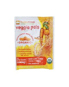 Happy Baby HappyTimes Veggie Pals Chews Organic Carrot Orange Apple - 0.7 oz - Case of 20