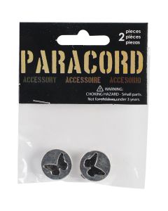 Midwest Design Paracord Charms 2/Pkg-Silver Butterfly Silhouette Slider