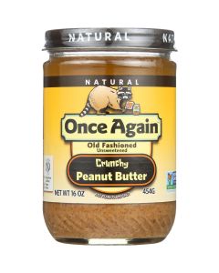 Once Again Peanut Butter - Natural - Old Fashioned - Crunchy - Salted - 16 oz - case of 12