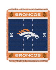 The Northwest Company Broncos  Baby 36x46 Triple Woven Jacquard Throw - Field Series