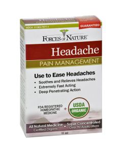 Forces of Nature Organic Headache Pain Management - 11 ml
