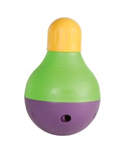 Starmark Dog Treat Dispensing Bob-A-Lot Large Yellow/Green/Purple 8.5" x 6" x 6"
