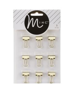 American Crafts Minc Binder Clips 9/Pkg-Gold
