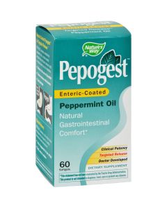 Nature's Way Pepogest Peppermint Oil - 60 Softgels