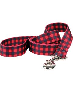 Yellow Dog Design Yellow Dog Lead 1"X60"-Buffalo Plaid Red
