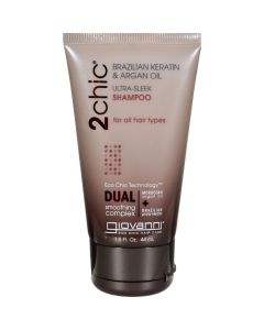 Giovanni Hair Care Products Shampoo - 2Chic Sleek - Travel Size - Case of 12 - 1.5 oz