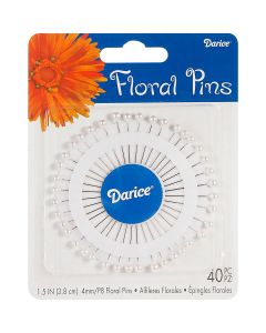 Darice Corsage Pins 1.5" 40/Pkg-Pearl White