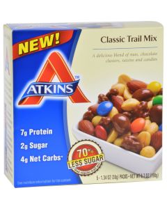 Atkins Trail Mix - Classic - 1.34 oz - 5 Count - Case of 4
