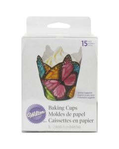 Wilton Pleated Standard Baking Cups-Multicolor Butterfly 15/Pkg
