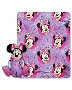 The Northwest Company Minnie Bowtique Juvenile 40x50 Fleece Throw w/ 14" Plush Hugger