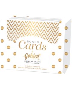 American Crafts A2 Cards W/Envelopes (4.375"X5.75") 40/Box-Golden - Gold Foil - American Crafts A2 Cards W/Envelopes (4.375"X5.75") 40/Box-Golden - Gold Foil