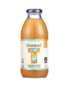 Honest Tea Tea - Organic - Glass Bottle - Ginger Oasis Herbal - 16 oz - case of 12