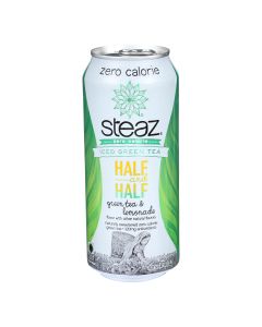 Steaz Zero Calorie Green Tea - Half and Half - Case of 12 - 16 Fl oz.