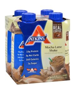 Atkins Advantage RTD Shake Mocha Latte - 11 fl oz Each / Pack of 4