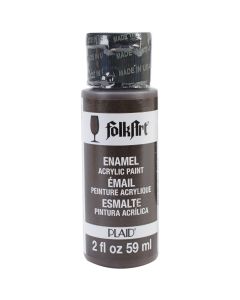 Plaid:Craft FolkArt Enamel Paint 2oz-Burnt Umber
