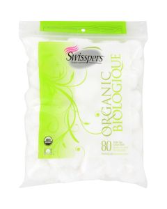 Swisspers Organics Swisspers Organic Triple Size Cotton Balls - 80 Pack