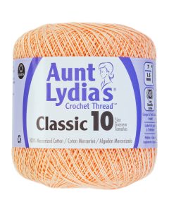 Coats Crochet Aunt Lydia's Classic Crochet Thread Size 10-Light Peach