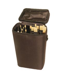 Bluefig Black Brush Stop With Zippered Top-8"X12"X5"