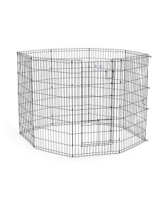 Midwest Life Stages Pet Exercise Pen with Split Door  Black 24" x 30"