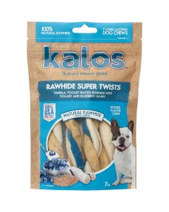 Jakks Kalos-Rawhide Double Twists 5" 7 Pack-Vanilla Yogurt & Blueberry