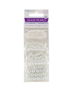 Multicraft Imports Glass Fired Pearl Beads 135/Pkg-White