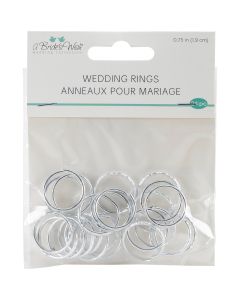 Multicraft Imports Wedding Rings .75" 24/Pkg-Silver