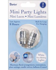 Darice Non-Blinking Mini Party Lites 2/Pkg-White