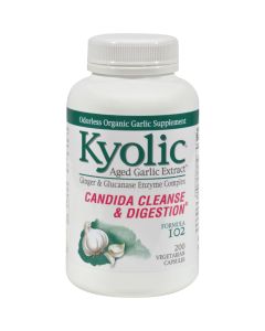 Kyolic Aged Garlic Extract Candida Cleanse and Digestion Formula102 - 200 Vegetarian Capsules