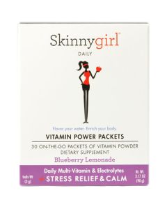 Skinnygirl Daily Multi-Vitamin Packets plus Stress Relief and Calm Blueberry Lemonade - 30 Packets