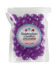 Celebrations By SweetWorks Gumballs 14oz-Purple