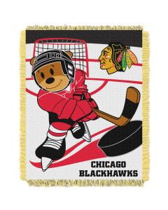 The Northwest Company Blackhawks   Baby 36x46 Triple Woven Jacquard Throw - Score Series