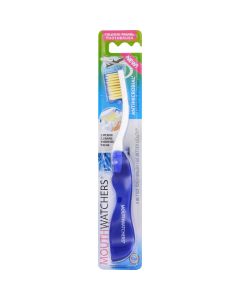 Mouth Watchers Toothbrush - Blue - Travel - 1 Count - Case of 5