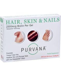Heaven Sent Purvana Hair Skin Nails - 2500 mcg - 30 Softgels