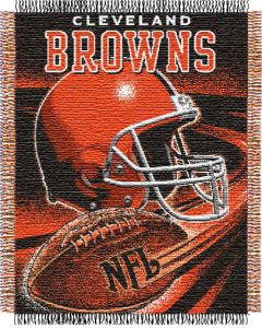 The Northwest Company Browns "Spiral" 48"x60" Triple Woven Jacquard Throw (NFL) - Browns "Spiral" 48"x60" Triple Woven Jacquard Throw (NFL)